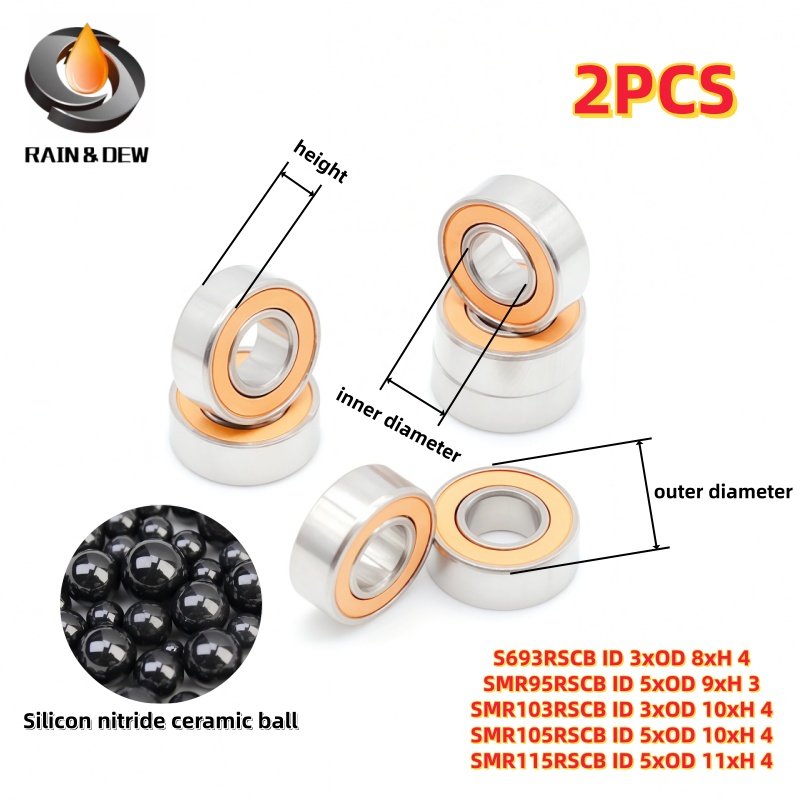 Fly Reel - 2PCS Rolamento de Esferas Miniatura 3x8x4
