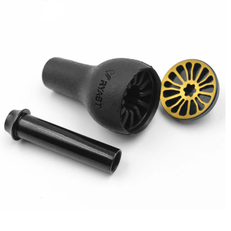 Manípulo preto em TPE, 27 mm,  - Spincast Reel avaliação e preço