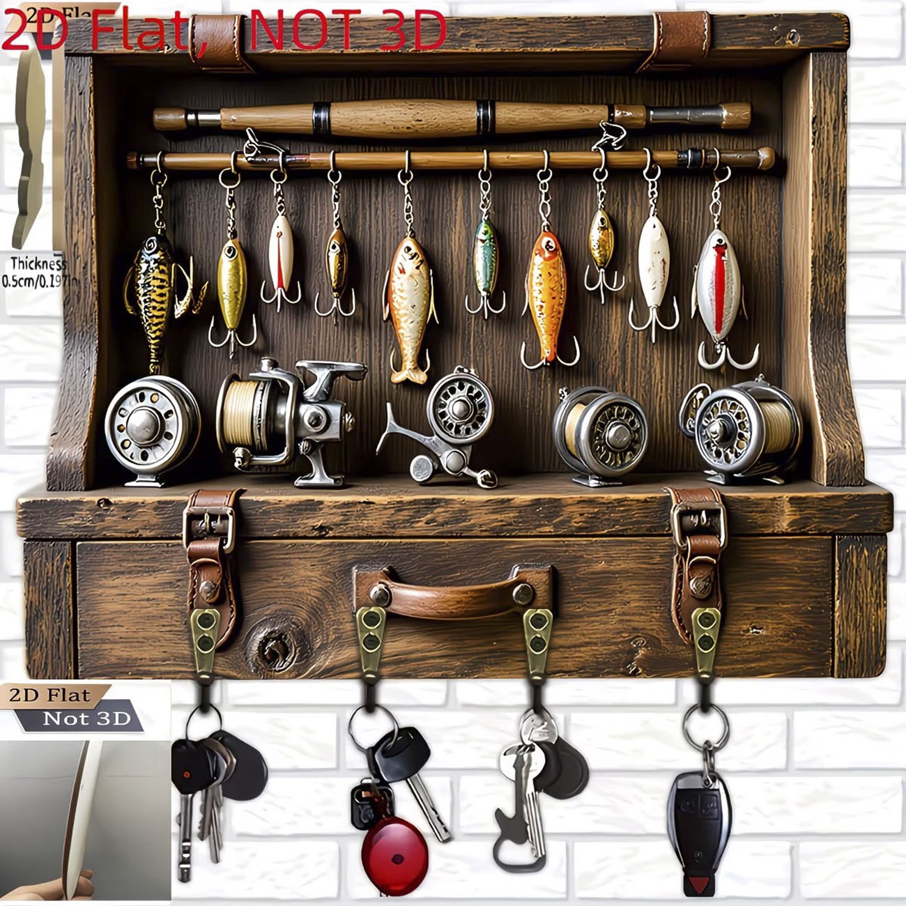 Suporte de Chaves Vintage com  - Fly Reel avaliação e preço