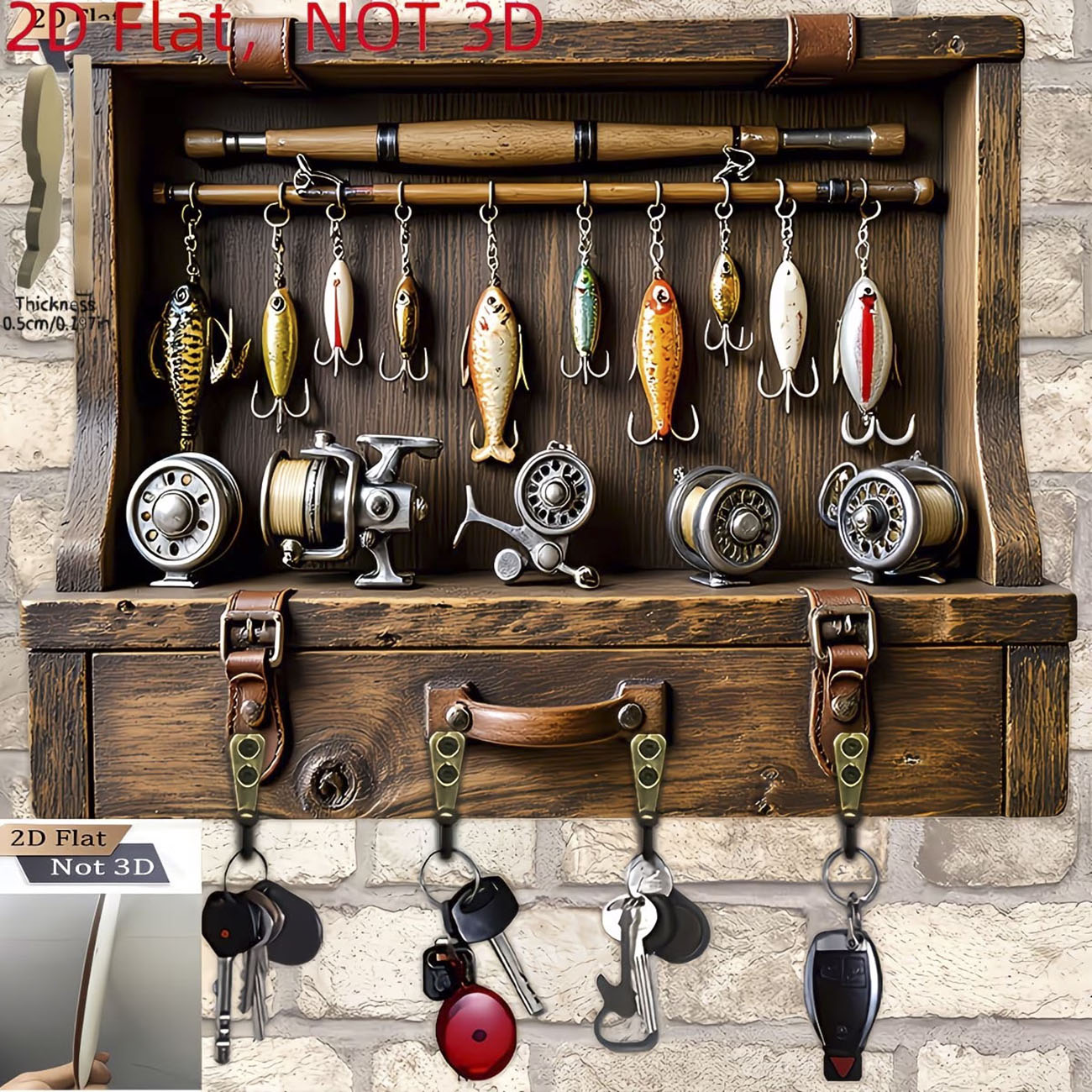 Suporte de Chaves Vintage com  - Fly Reel avaliação e preço